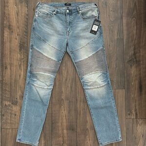 True Religion Rocco Releaxed Skinny Moto Jeans